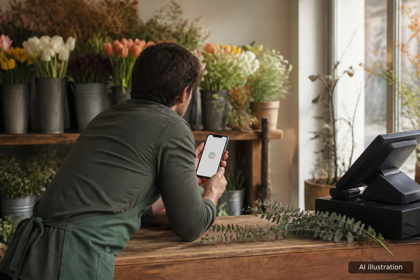Person reviewing account security settings on a smartphone