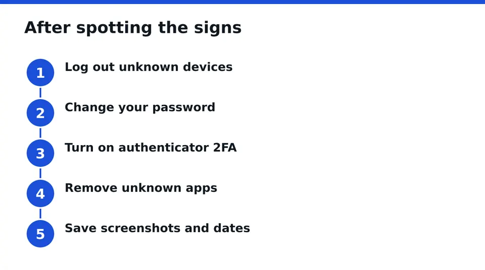 Do these in order if you can still log in.