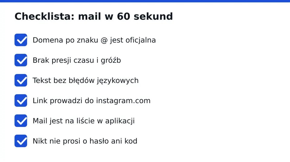 Checklista: mail w 60 sekund