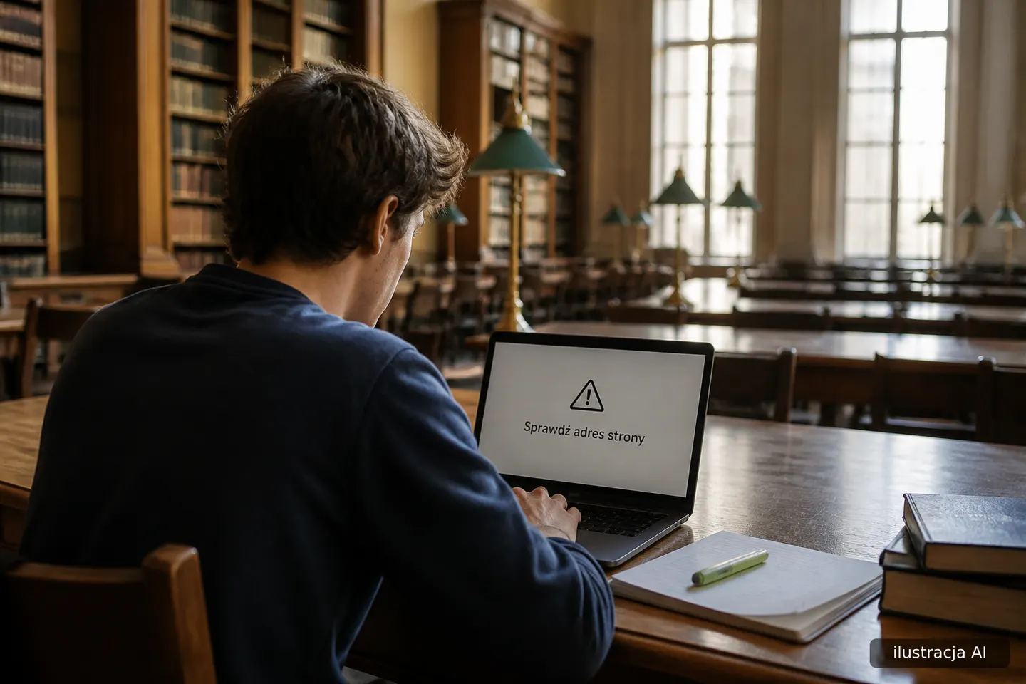 Osoba sprawdzająca podejrzaną stronę internetową na telefonie i laptopie
