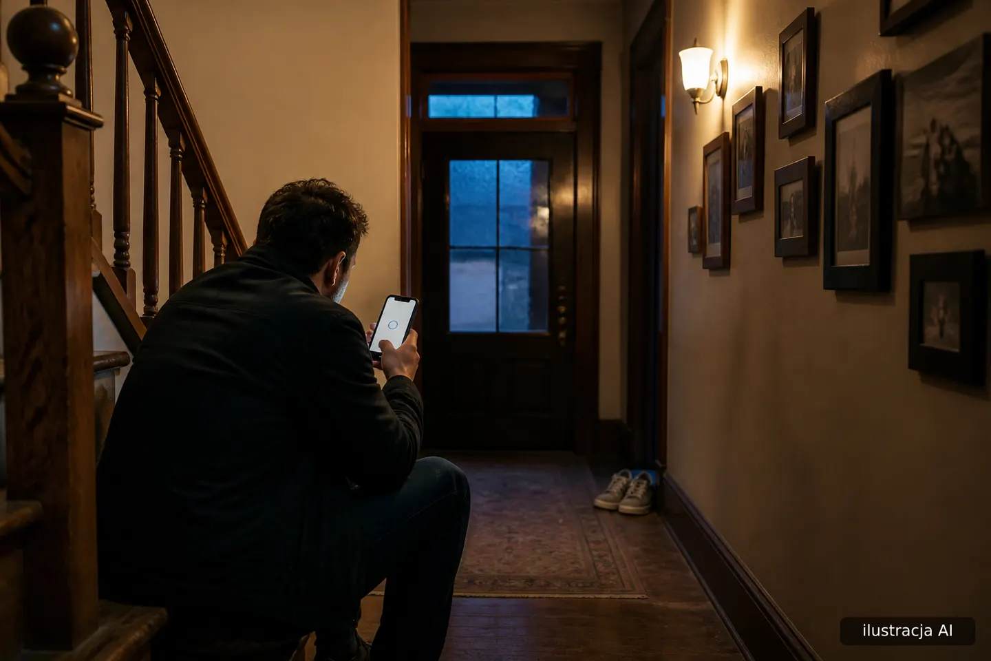Osoba sprawdzająca podejrzany mail na smartfonie przed kliknięciem w link