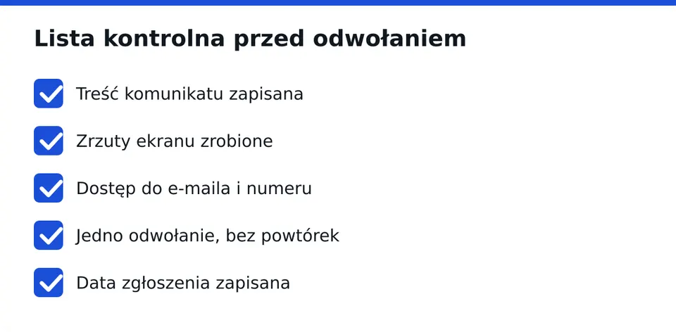 Uporządkowane dane ułatwiają zgłoszenie.